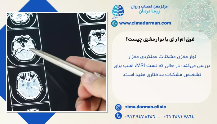 عکس تفاوت ام آر ای و نوار مغز؛ فرق نوار مغزی با ام ار ای | نوار مغز بهتر است یا ام ار ای؟