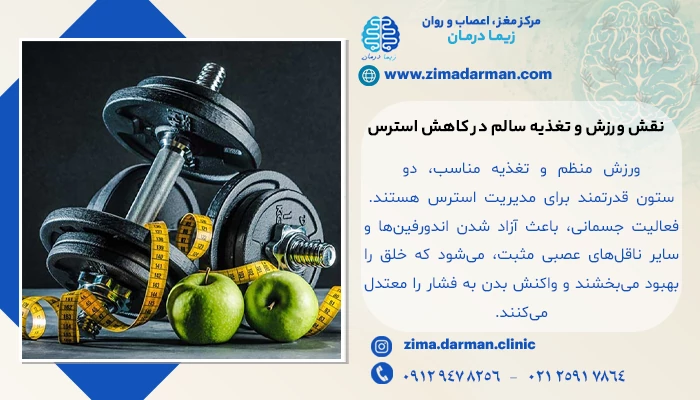 نقش ورزش و تغذیه سالم در کاهش استرس