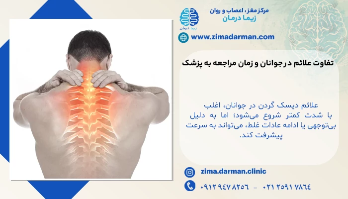 تفاوت علائم در جوانان و زمان مراجعه به پزشک