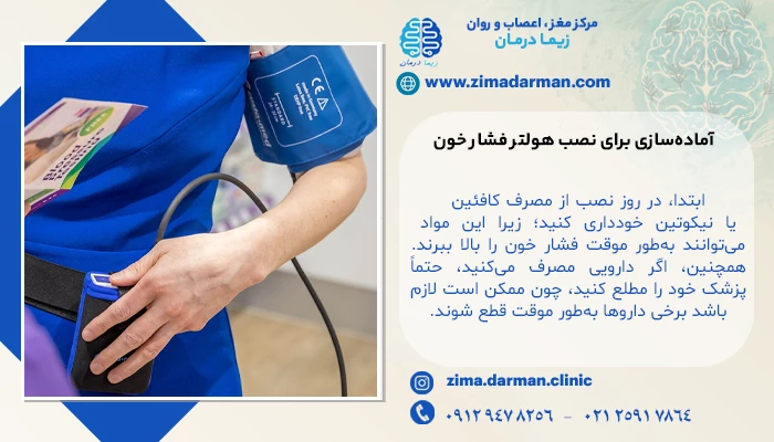 آمادهسازی برای نصب هولتر فشار خون