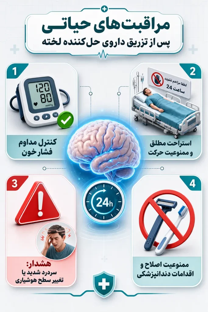 اینفوگرافیک 2 داروی حل کننده لخته خون در مغز + زمان طلایی