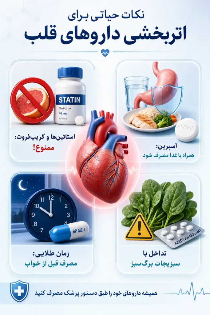 اینفوگرافی برای جلوگیری از سکته قلبی چه قرصی بخوریم؟
