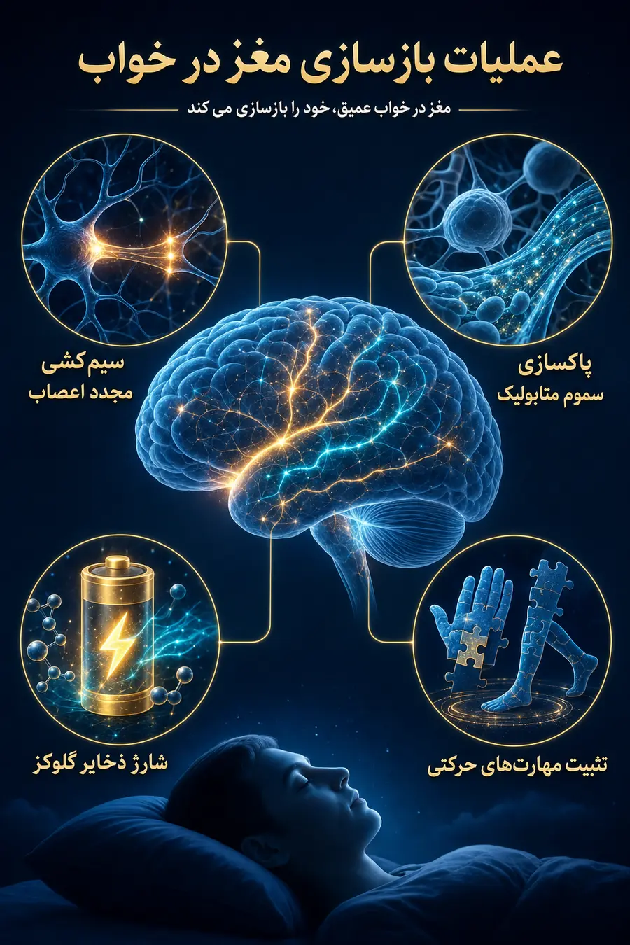اینفوگرافی عملیات بازسازی مغز در خواب