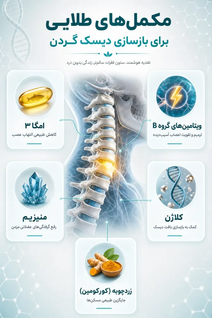 اینفوگرافیک برای دیسک گردن چه قرصی بخوریم؟